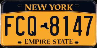 NY license plate FCQ8147