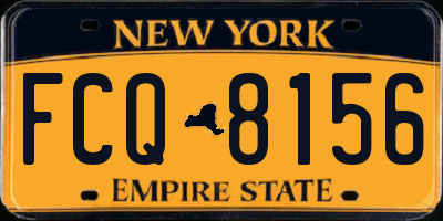 NY license plate FCQ8156