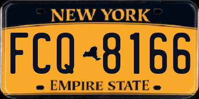 NY license plate FCQ8166