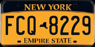 NY license plate FCQ8229
