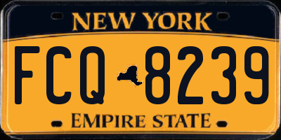 NY license plate FCQ8239