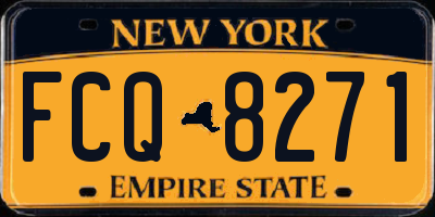 NY license plate FCQ8271