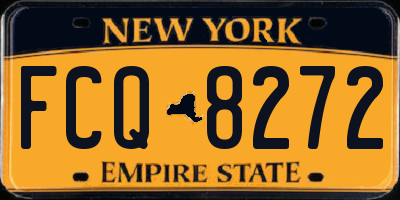 NY license plate FCQ8272