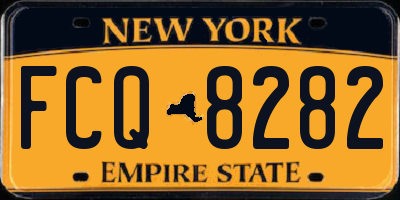 NY license plate FCQ8282