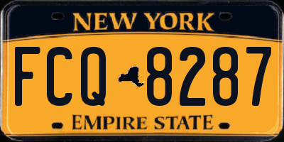 NY license plate FCQ8287