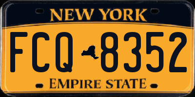 NY license plate FCQ8352