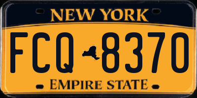 NY license plate FCQ8370