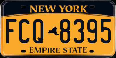 NY license plate FCQ8395