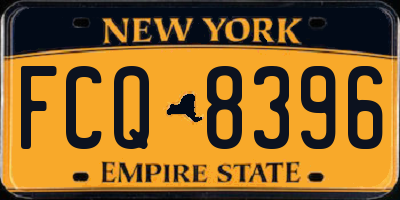 NY license plate FCQ8396