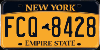 NY license plate FCQ8428