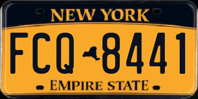 NY license plate FCQ8441