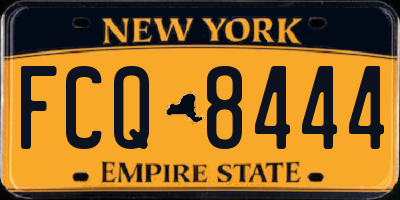 NY license plate FCQ8444
