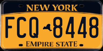 NY license plate FCQ8448