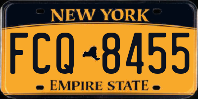 NY license plate FCQ8455