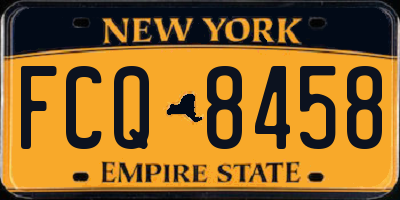 NY license plate FCQ8458