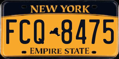 NY license plate FCQ8475
