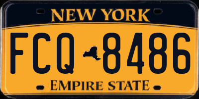 NY license plate FCQ8486