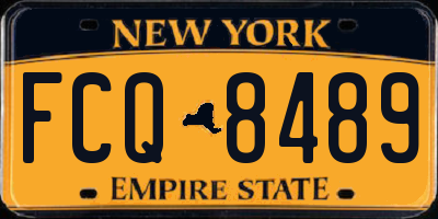 NY license plate FCQ8489