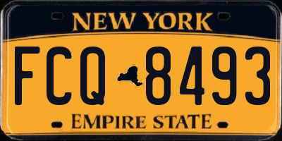 NY license plate FCQ8493