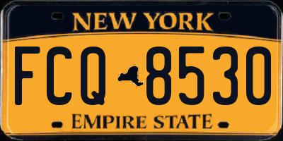 NY license plate FCQ8530