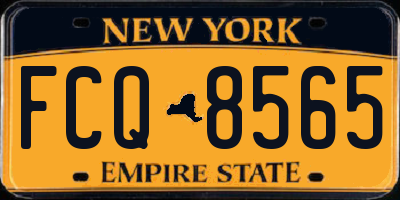 NY license plate FCQ8565