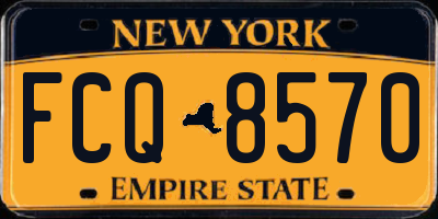 NY license plate FCQ8570
