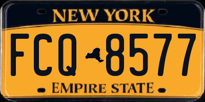 NY license plate FCQ8577