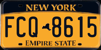 NY license plate FCQ8615
