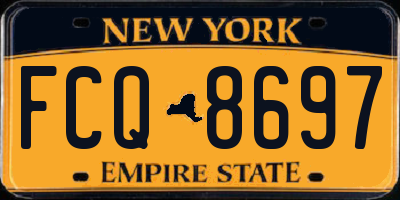 NY license plate FCQ8697