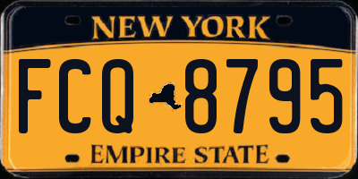 NY license plate FCQ8795
