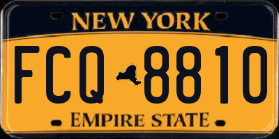NY license plate FCQ8810