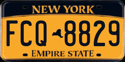 NY license plate FCQ8829