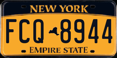 NY license plate FCQ8944