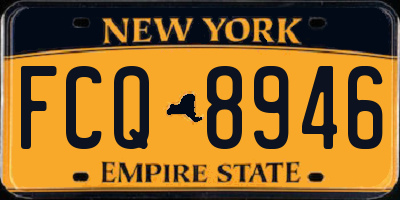 NY license plate FCQ8946