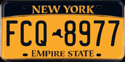 NY license plate FCQ8977