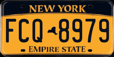NY license plate FCQ8979