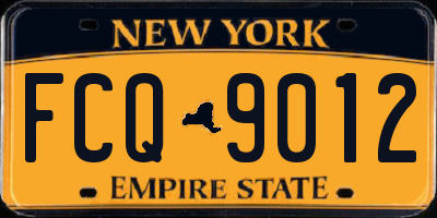 NY license plate FCQ9012