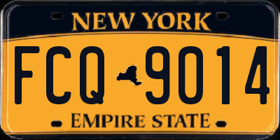 NY license plate FCQ9014