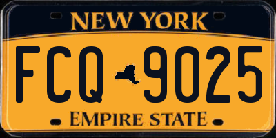 NY license plate FCQ9025