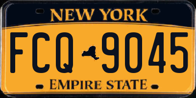 NY license plate FCQ9045