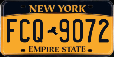 NY license plate FCQ9072