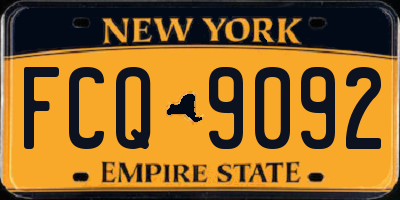 NY license plate FCQ9092