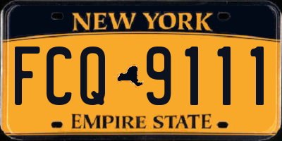 NY license plate FCQ9111