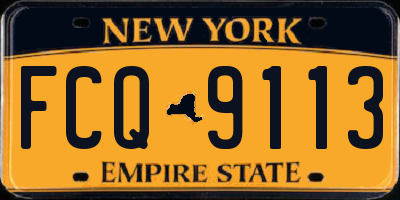 NY license plate FCQ9113