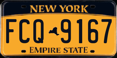 NY license plate FCQ9167
