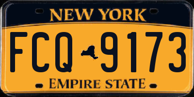 NY license plate FCQ9173