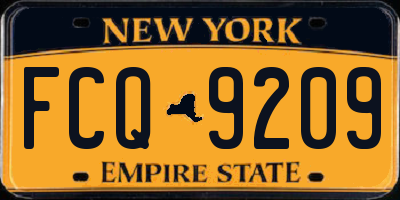 NY license plate FCQ9209