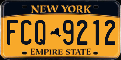 NY license plate FCQ9212