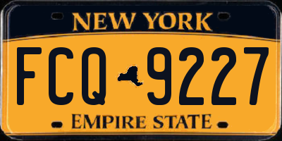 NY license plate FCQ9227