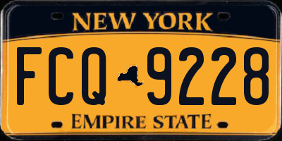 NY license plate FCQ9228